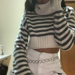 ZARA CHUNKY KNIT CROP TOP